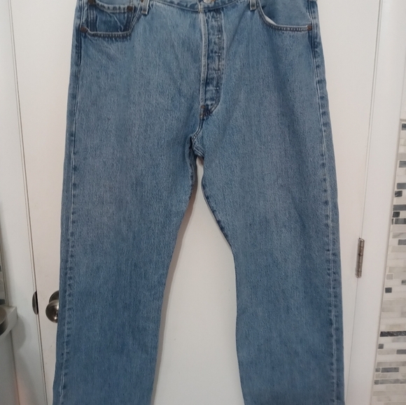 LEVI'S 501 XX Button Fly CLASSIC MEDIUM WASH MEN'S STRAIGHT DENIM JEANS 40X30 - Picture 2 of 5